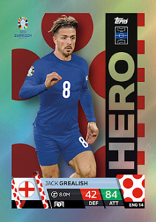 Jack Grealish England Topps Match Attax EURO 2024 Hero #ENG14